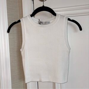 Zara White Knit Tank Top (NWT)